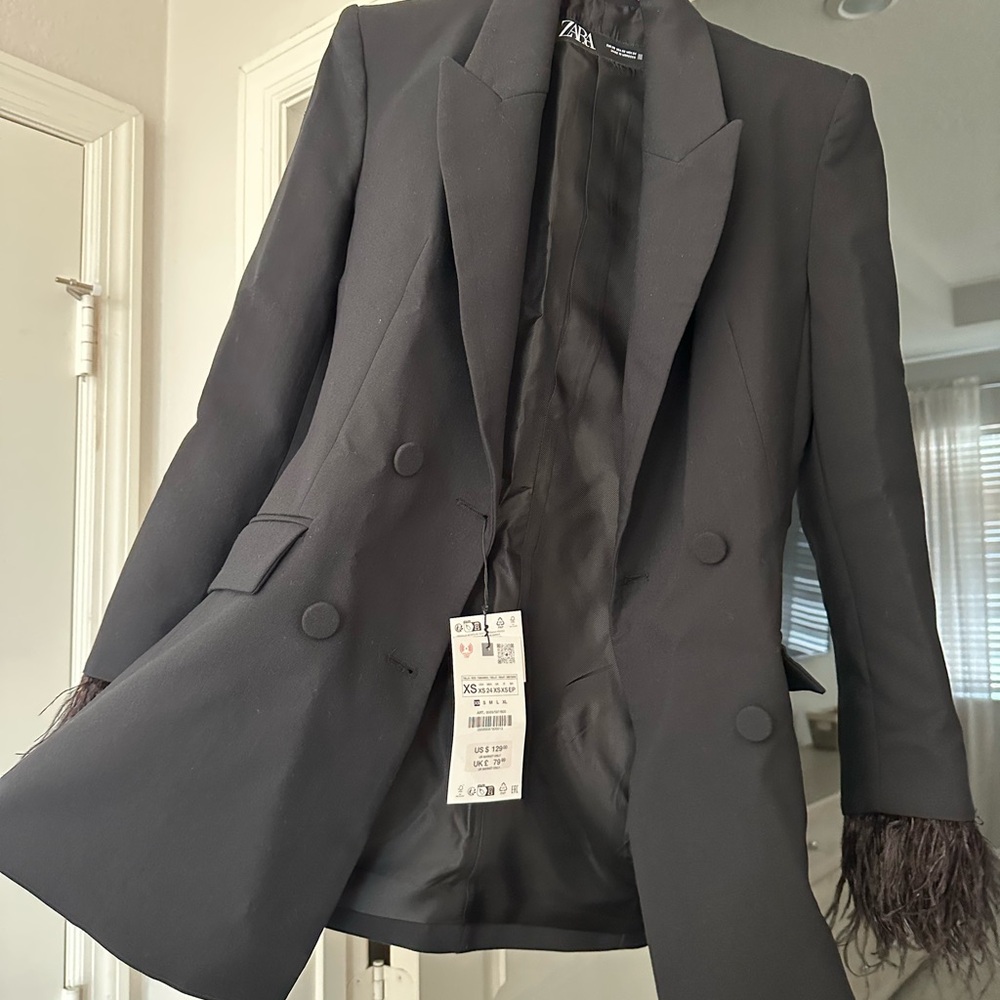 Zara Black Classic Blazer Suit Jacket
